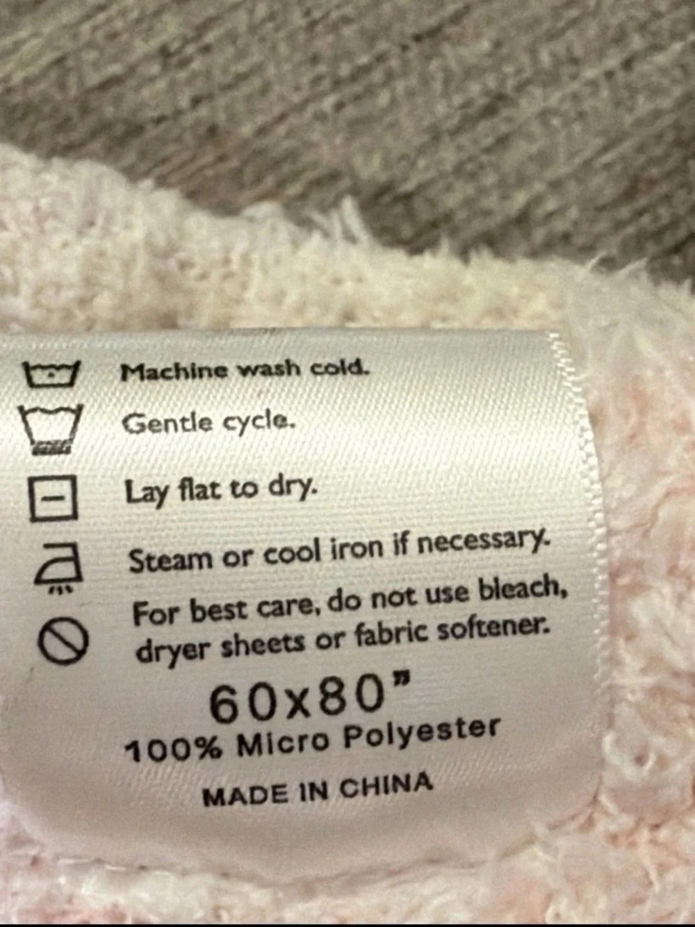 Staykation Plush Floral Throw Blanket - Cream with Pink Accents